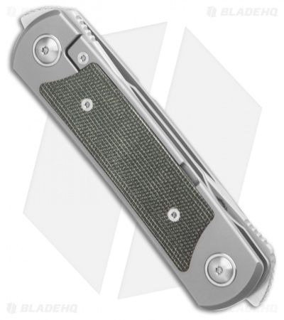 Yan Knives EMW Frame Lock Knife Titanium Micarta Inlays (3" Satin)