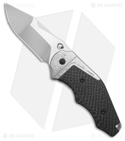Yan Knives GTC Cabot Knife Crystal TI/Satin with CF Inlay (S90V Satin)