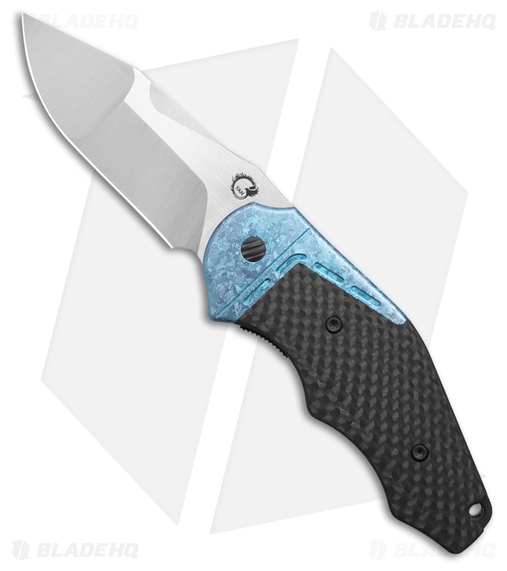 Yan Knives GTC Cabot Knife TI/Black DLC with CF Inlay (S90V Satin)