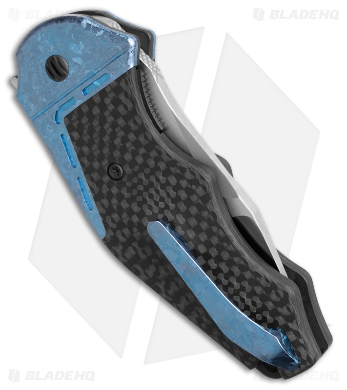 Yan Knives GTC Cabot Knife TI/Black DLC with CF Inlay (S90V Satin)