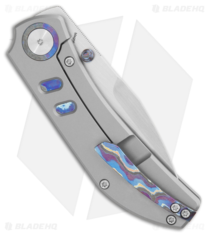 ★ yan★ Yan Chevron Knife | BB Ti/ZircuTi + Thumb Hole MagnaCut