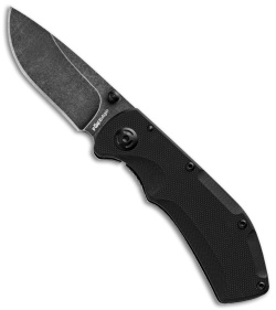 FoxEdge Pop Smoke Frame Lock Knife Black G-10 (4.5" Smokewash)