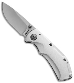 FoxEdge Pop Smoke Folder Knife White Aluminum (4.5" Satin)