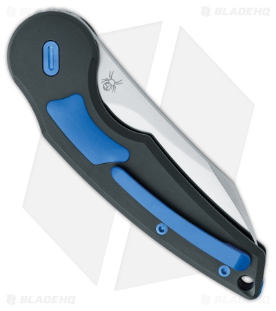 Fox Knives Jupiter Pocket Knife w/ Safety Lock Black/Blue Titanium (3.1" Satin)