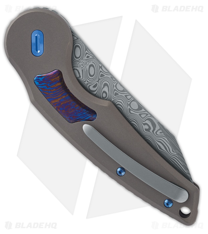 Fox Knives Jupiter Knife Gray/Blue Ti/Timascus Satin