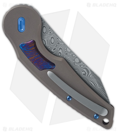 Fox Knives Jupiter Knife Gray/Blue Ti/Timascus Satin