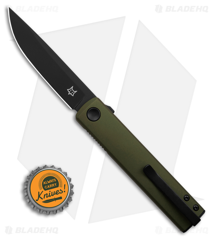 Fox Knives CHNOPS Liner Lock Knife Green Aluminum (3.25" Black) FX-543 ALG