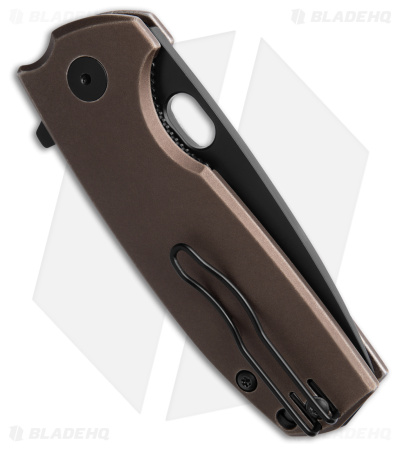 Fox Knives Vox Core Liner Lock Knife Brown Aluminum (3.14" Black) FX604ALBR