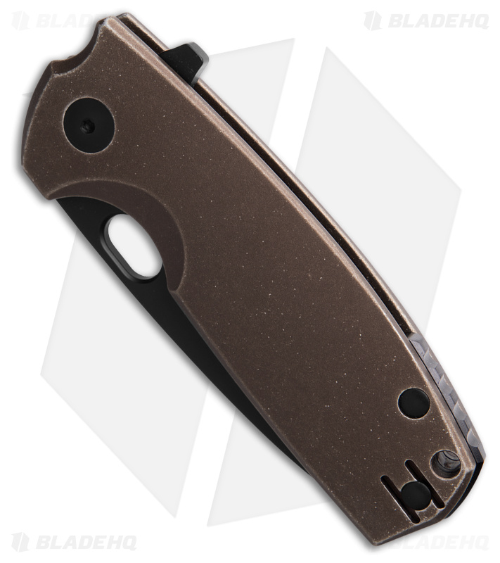 Fox Knives Vox Core Liner Lock Knife Brown Aluminum (3.14" Black) FX604ALBR