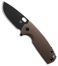 Fox Knives Vox Core Liner Lock Knife Brown Aluminum (3.14" Black) FX604ALBR