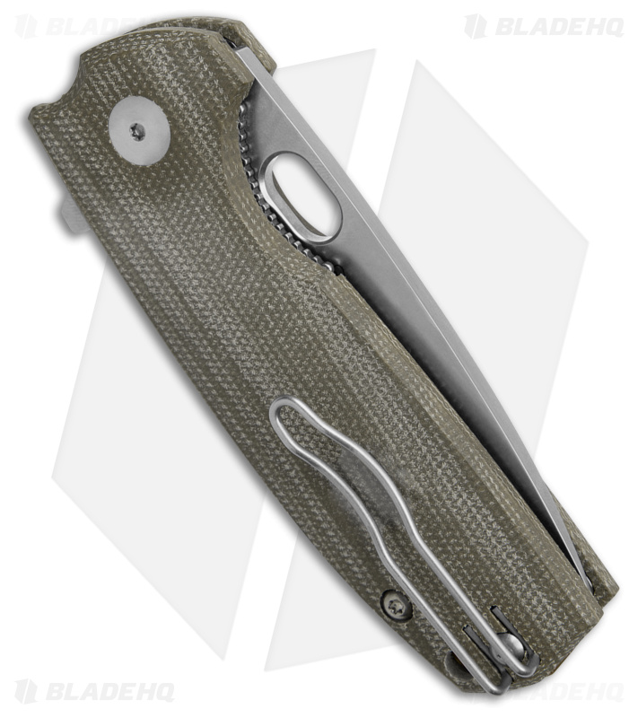 Fox Knives Vox Core Liner Lock Knife Forest Green Micarta (3.14"  Stonewash)