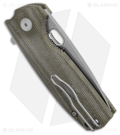 Fox Knives Vox Core Liner Lock Knife Forest Green Micarta (3.14"  Stonewash)