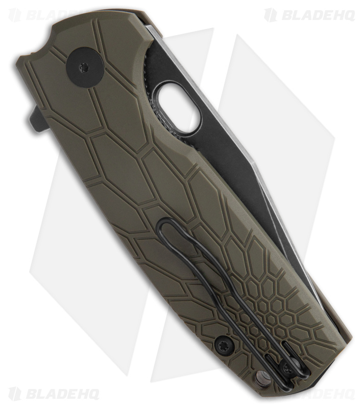 Fox Knives Vox Core Tanto Liner Lock Knife OD Green FRN (3" Black Stonewash) 