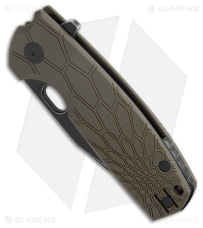 Fox Knives Vox Core Tanto Liner Lock Knife OD Green FRN (3" Black Stonewash) 