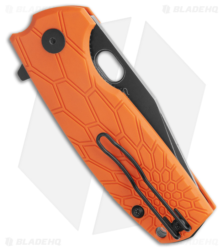 Fox Knives Vox Core Tanto Liner Lock Knife Orange FRN (3" Black Stonewash) 