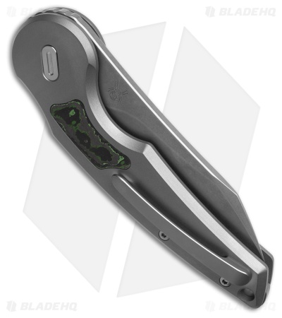 Fox Knives Jupiter Pocket Knife w/ Safety Lock Ti/Green CF (3.1" SB)