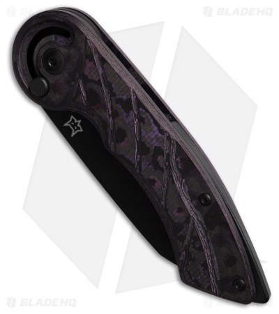 Fox Knives Radius Folding Knife Purple Fat Carbon (2.88" Black) FX-FA550CFFA