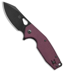 Fox Knives Vox Yaru Knife Burgundy Micarta (2.75" PVD SW)