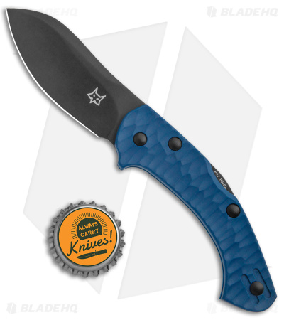Fox Knives Anso Zero Folding Knife Blue G-10  (3" Black N690)