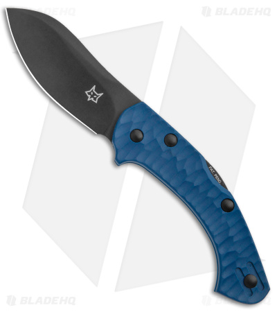 Fox Knives Anso Zero Folding Knife Blue G-10  (3" Black N690)