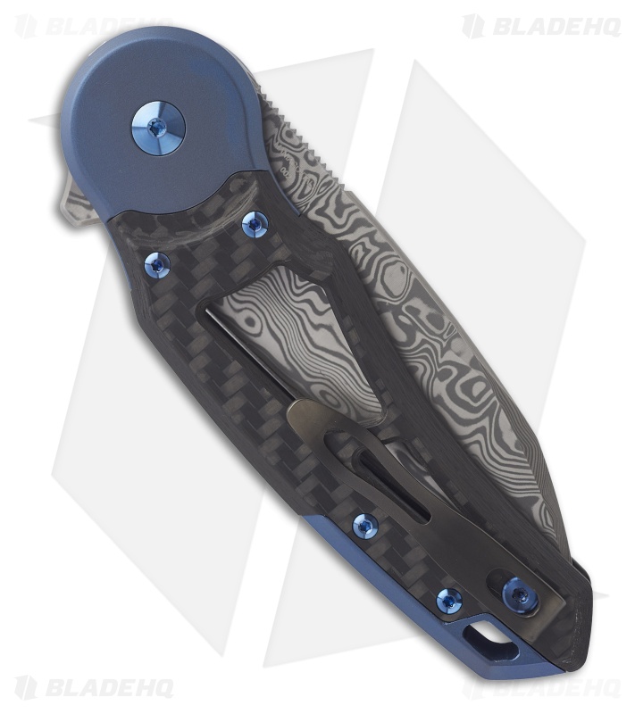 Fox Knives Metamorphosis Knife Black Polymer/Blue Ti (3.2" Damascus)