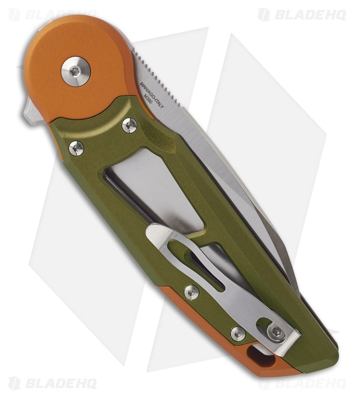 Fox Knives Metamorphosis Other Knife OD Green/Orange Aluminum (3.2" Satin)