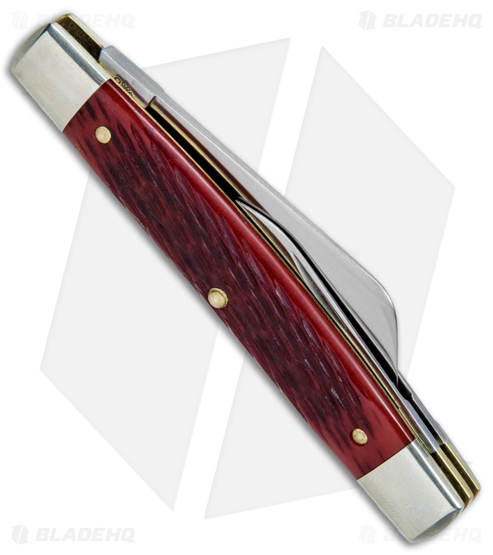 GEC #13 Tidioute Cutlery Congress Whittler Pocket Knife 3.6" Rust Red Jig Bone