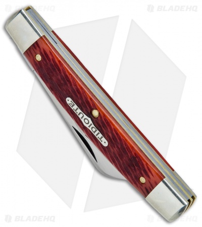 GEC #13 Tidioute Cutlery Congress Whittler Pocket Knife 3.6" Rust Red Jig Bone