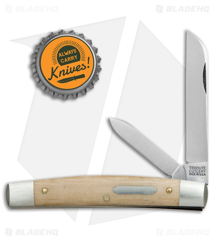 GEC #13 Tidioute Cutlery Speaker Jack Pocket Knife 3.6" Muslin Micarta 133217