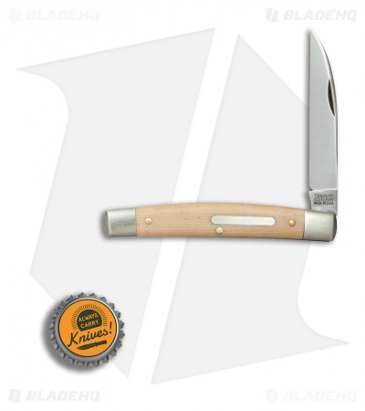 GEC #13 Tidioute Whip Pocket Knife 3.6" Muslin Micarta w/ Bar Shield 