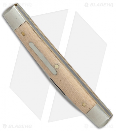 GEC #13 Tidioute Whip Pocket Knife 3.6" Muslin Micarta w/ Bar Shield 