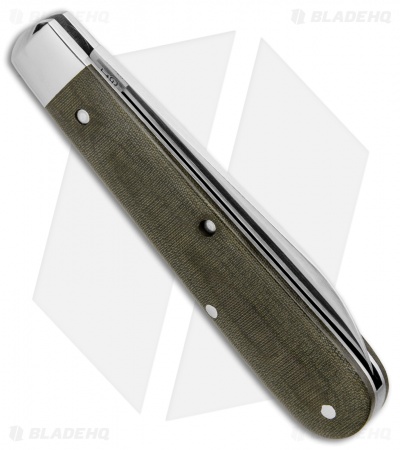 GEC #15 Tidioute Huckleberry Boy's Knife 3.375" OD Green Linen Micarta 152118