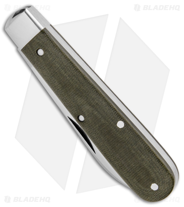 GEC #15 Tidioute Huckleberry Boy's Knife 3.375" OD Green Linen Micarta 152118