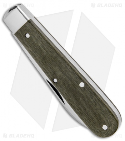 GEC #15 Tidioute Huckleberry Boy's Knife 3.375" OD Green Linen Micarta 152118
