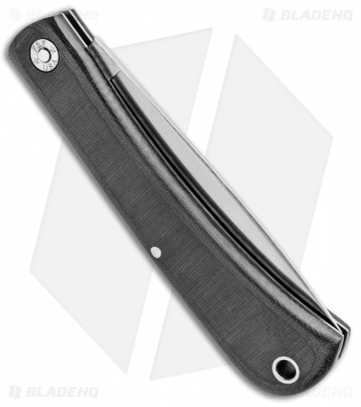 GEC #21 Farm & Field Bull Buster Slip Joint Black Linen Micarta (4.625" Satin)