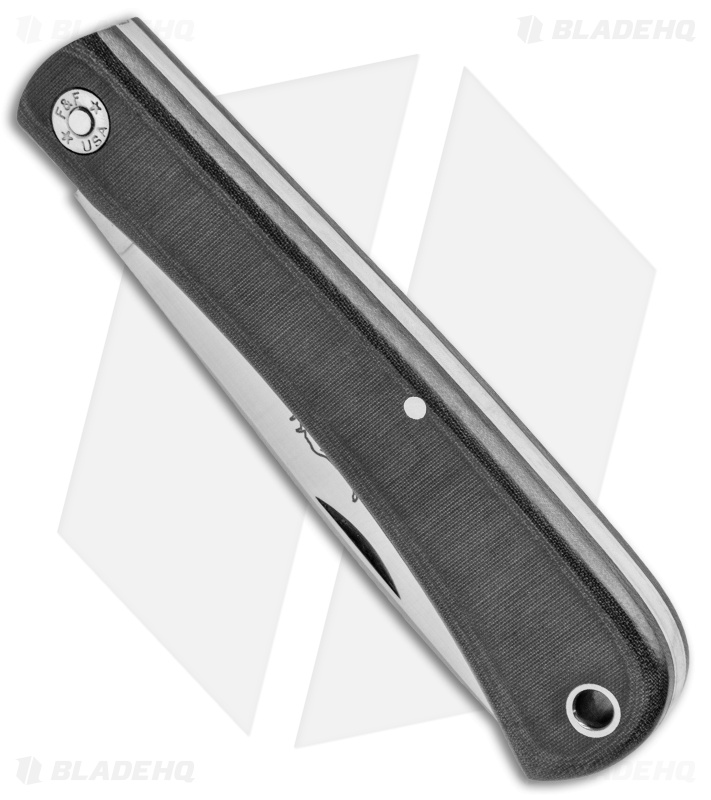GEC #21 Farm & Field Bull Buster Slip Joint Black Linen Micarta (4.625" Satin)
