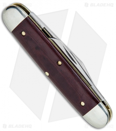 GEC #35 Tidioute Cutlery Churchill Pocket Knife 3.75" Maroon Linen Micarta 