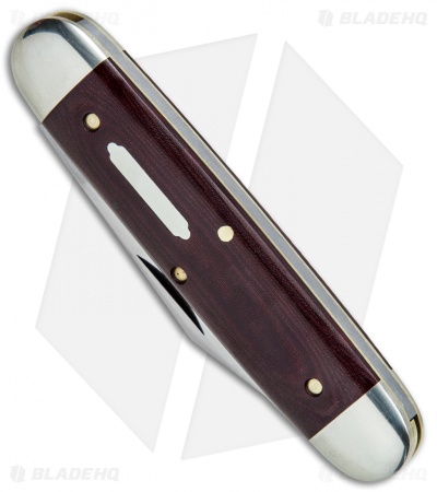 GEC #35 Tidioute Cutlery Churchill Pocket Knife 3.75" Maroon Linen Micarta 