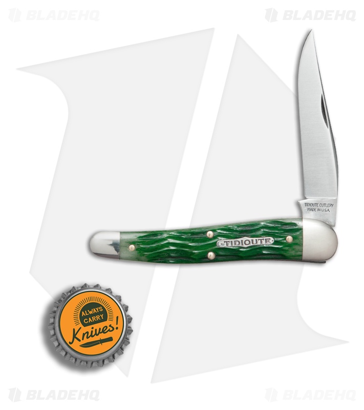 GEC #38 Tidioute Cutlery 38 Special Pocket Knife 3.8" Tractor Green Bone 381117