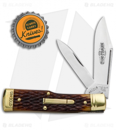 GEC #44 Northfield UN-X-LD Buffalo Jack Pocket Knife 3.3" Autumn Gold Jig Bone