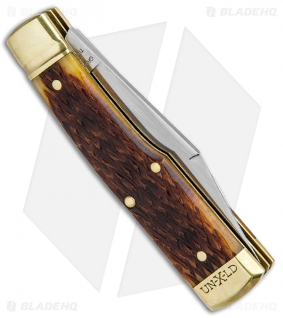 GEC #44 Northfield UN-X-LD Buffalo Jack Pocket Knife 3.3" Autumn Gold Jig Bone