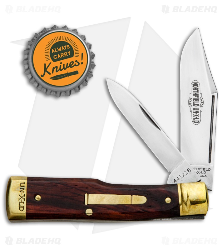 GEC #44 Northfield UN-X-LD Gunstock Buffalo Jack Pocket Knife 3.3" Cocobolo Wood