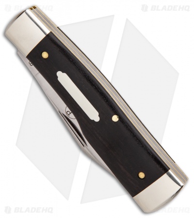 GEC #44 Tidoute Gunstock Buffalo Jack Pocket Knife 3.375" Gabon Ebony Wood 