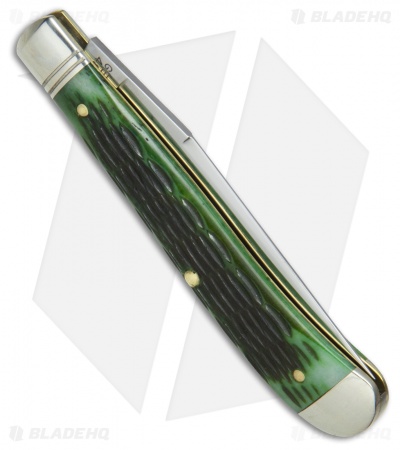 GEC #48 Northfield UN-X-LD  Pocket Knife 3.8" Pickle Green Jigged Bone 488117
