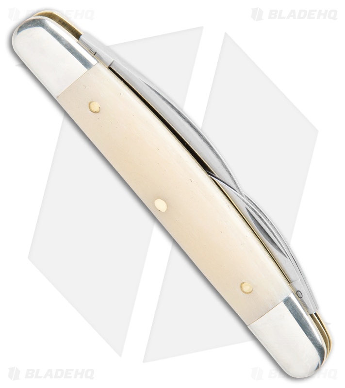 GEC #62 Tidioute Cutlery Pocket Carver Smooth White Bone - Blade HQ