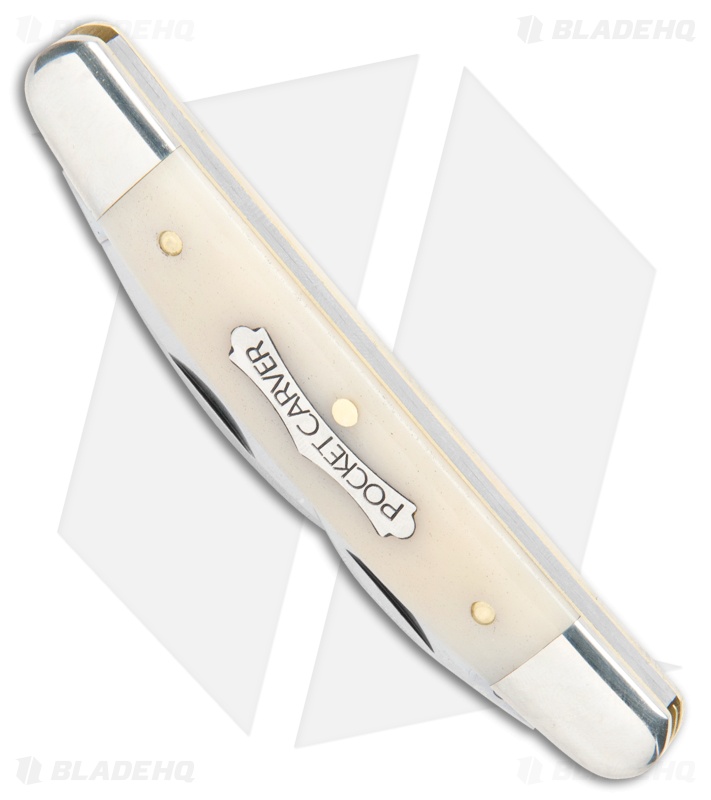 GEC #62 Tidioute Cutlery Pocket Carver Smooth White Bone - Blade HQ