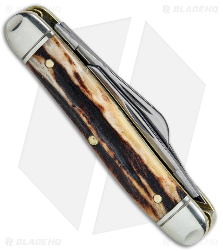 GEC #66 Northfield UN-X-LD Calf Roper Pocket Knife 3.3" Sambar Stag 661317