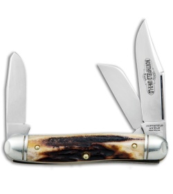 GEC #66 Northfield UN-X-LD Calf Roper Pocket Knife 3.3" Sambar Stag 661317