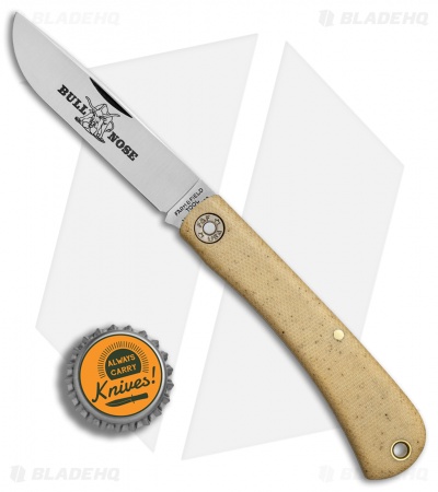 GEC #71 Farm & Field Bull Nose Slip Joint Muslin Micarta (3.1" Satin) 715118