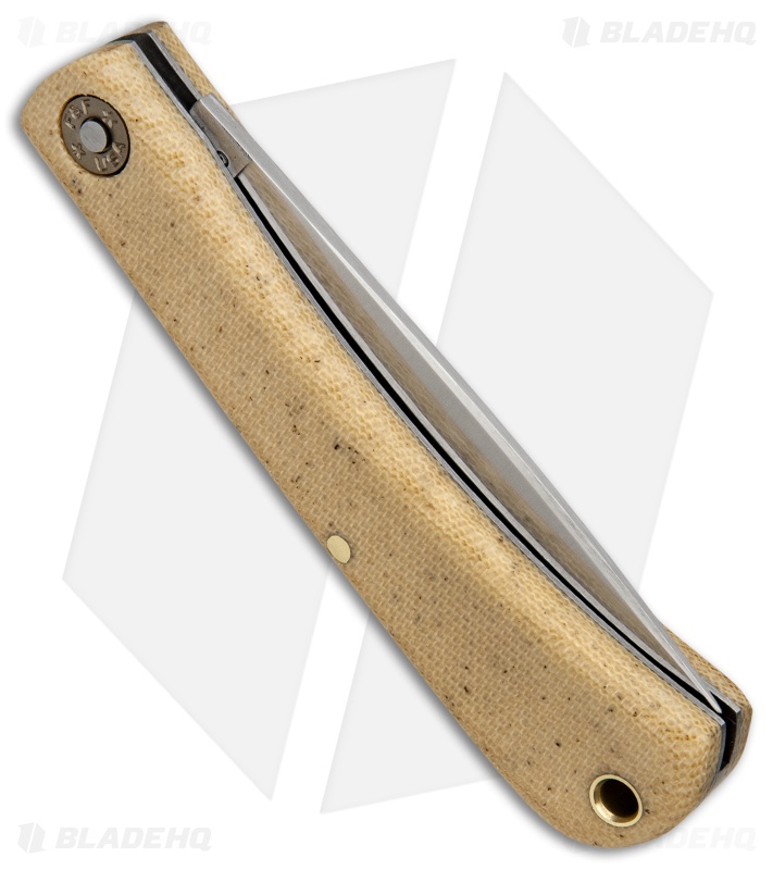 GEC #71 Farm & Field Bull Nose Slip Joint Muslin Micarta (3.1" Satin) 715118